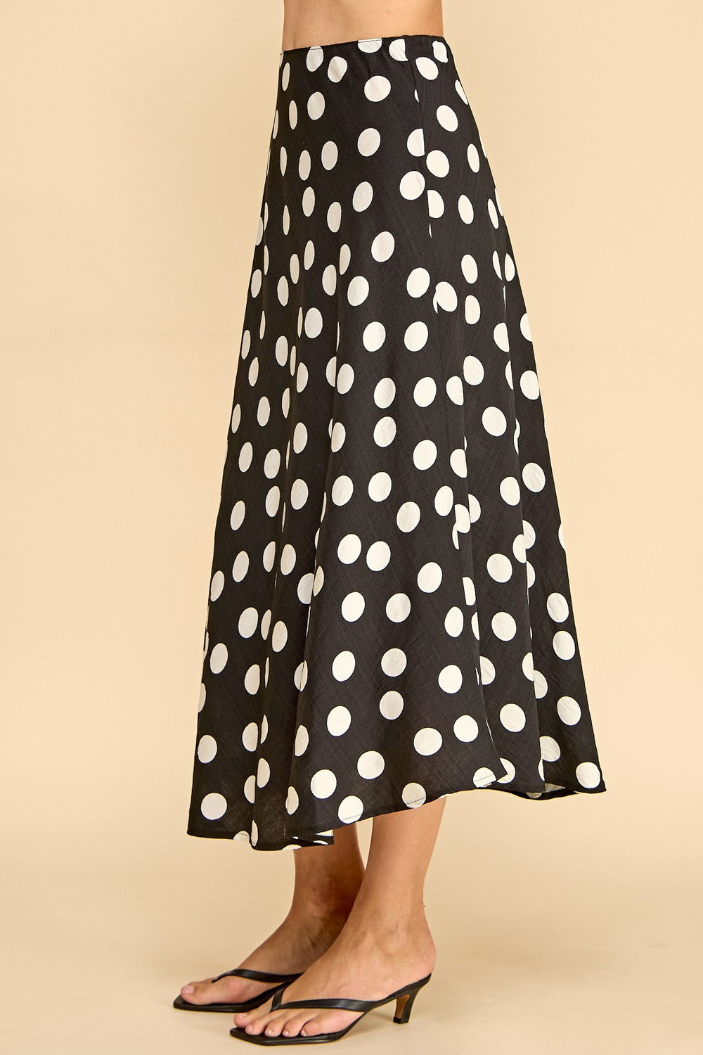 Polka Dot Midi Skirt